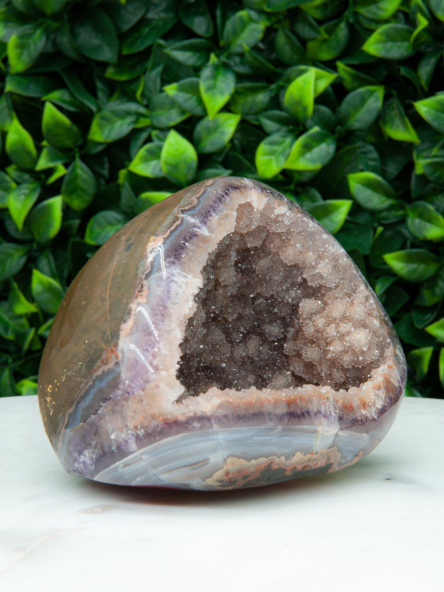 Pink Rainbow Amethyst Geode