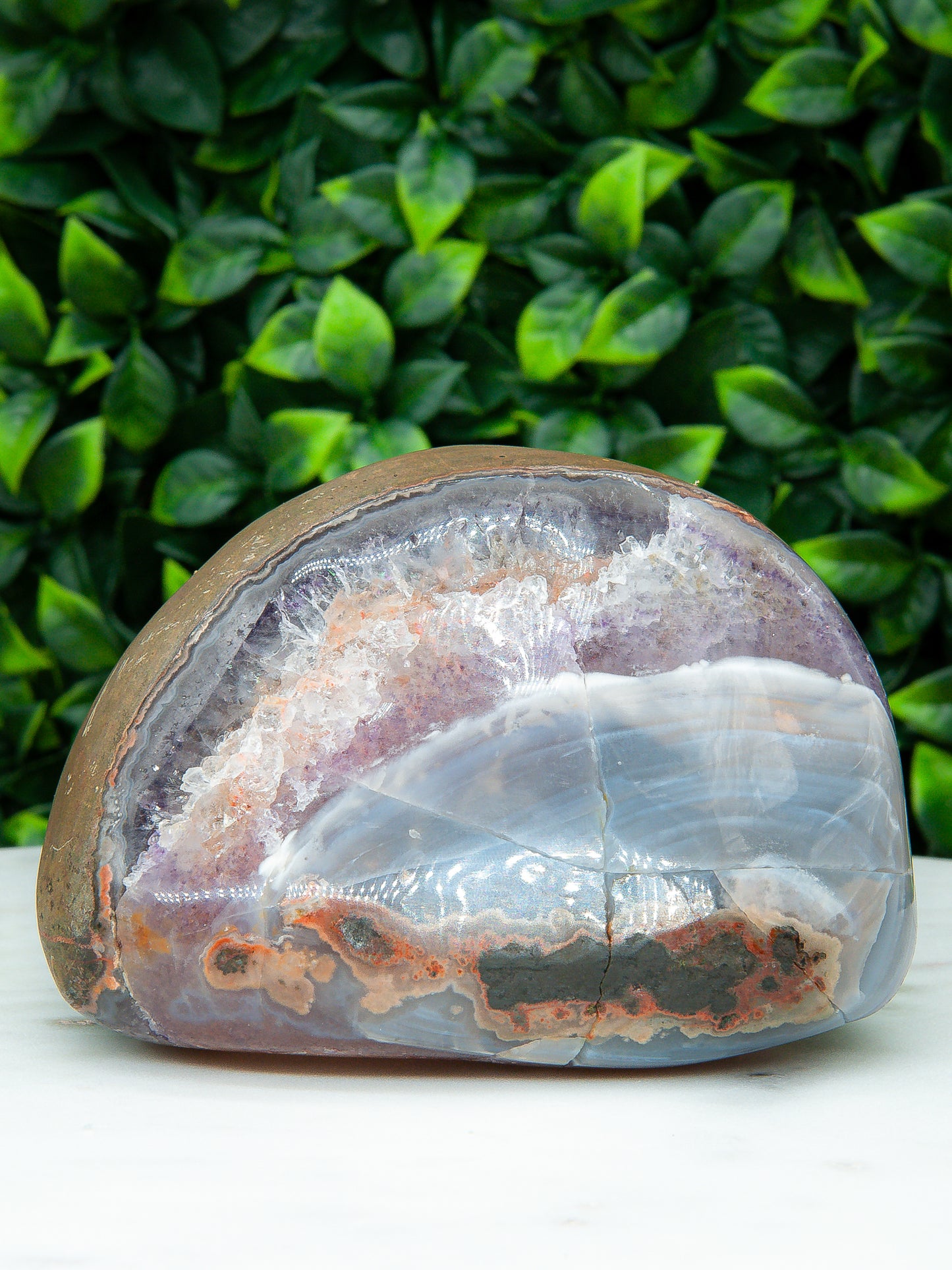 Pink Rainbow Amethyst Geode