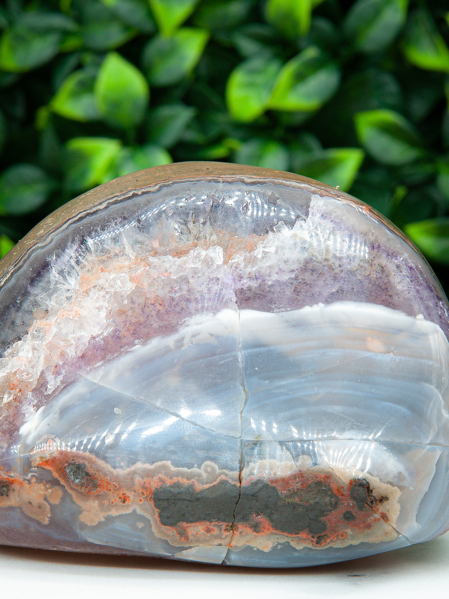 Pink Rainbow Amethyst Geode