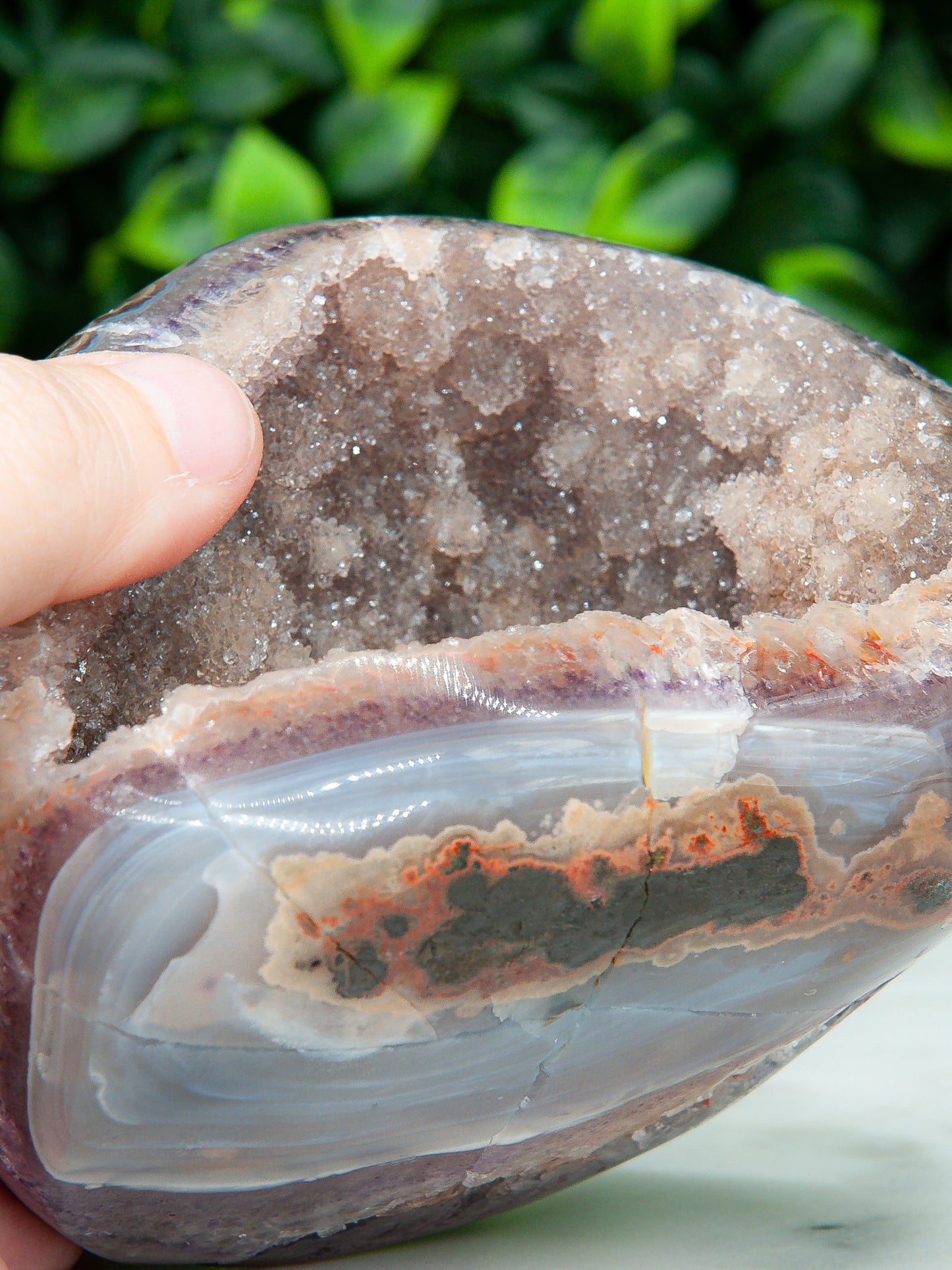 Pink Rainbow Amethyst Geode