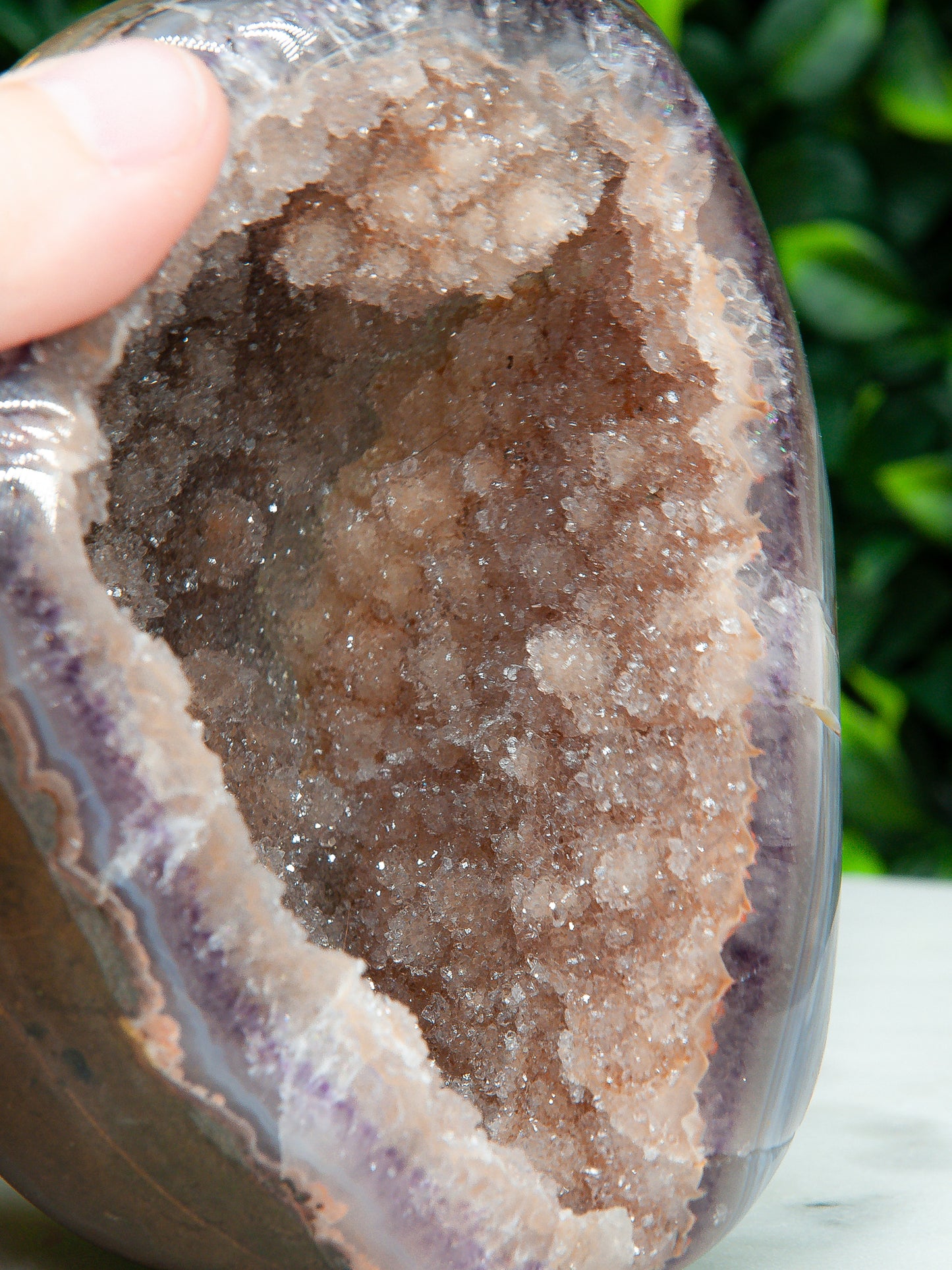 Pink Rainbow Amethyst Geode