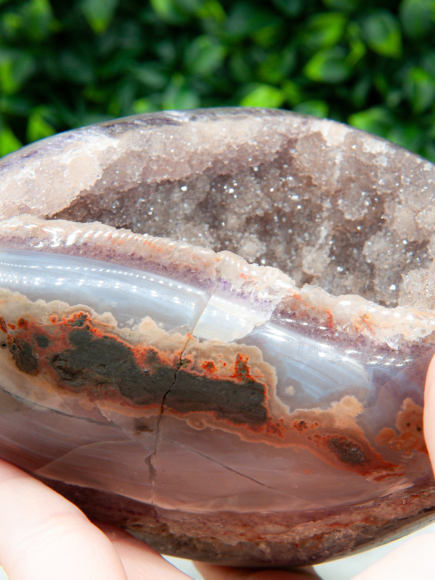 Pink Rainbow Amethyst Geode