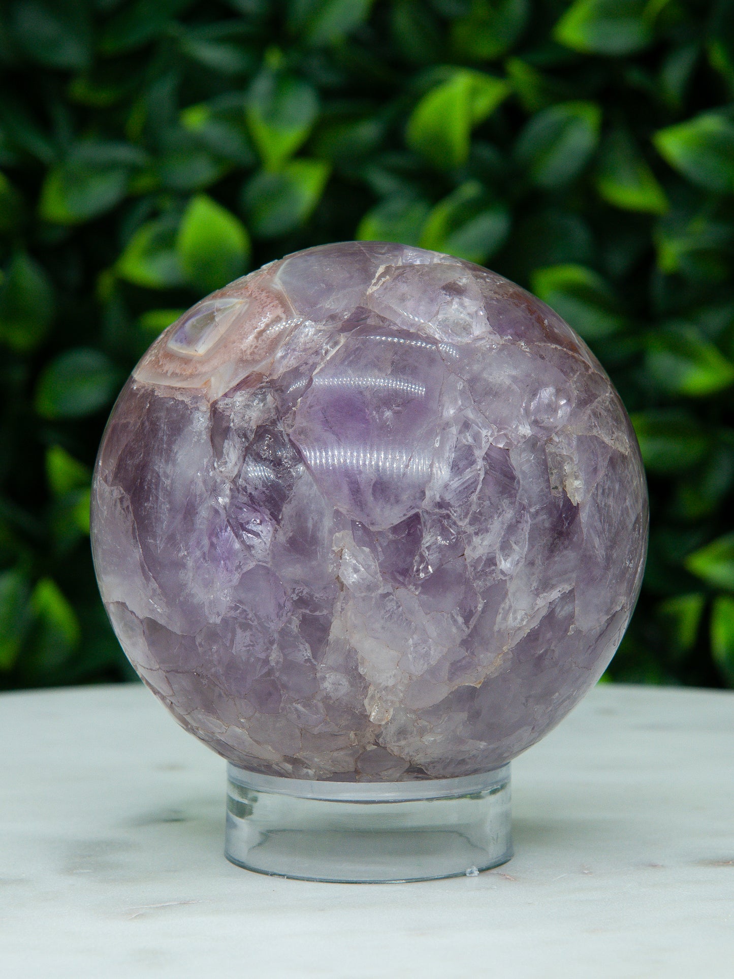 Pink and Purple Amethyst Sphere