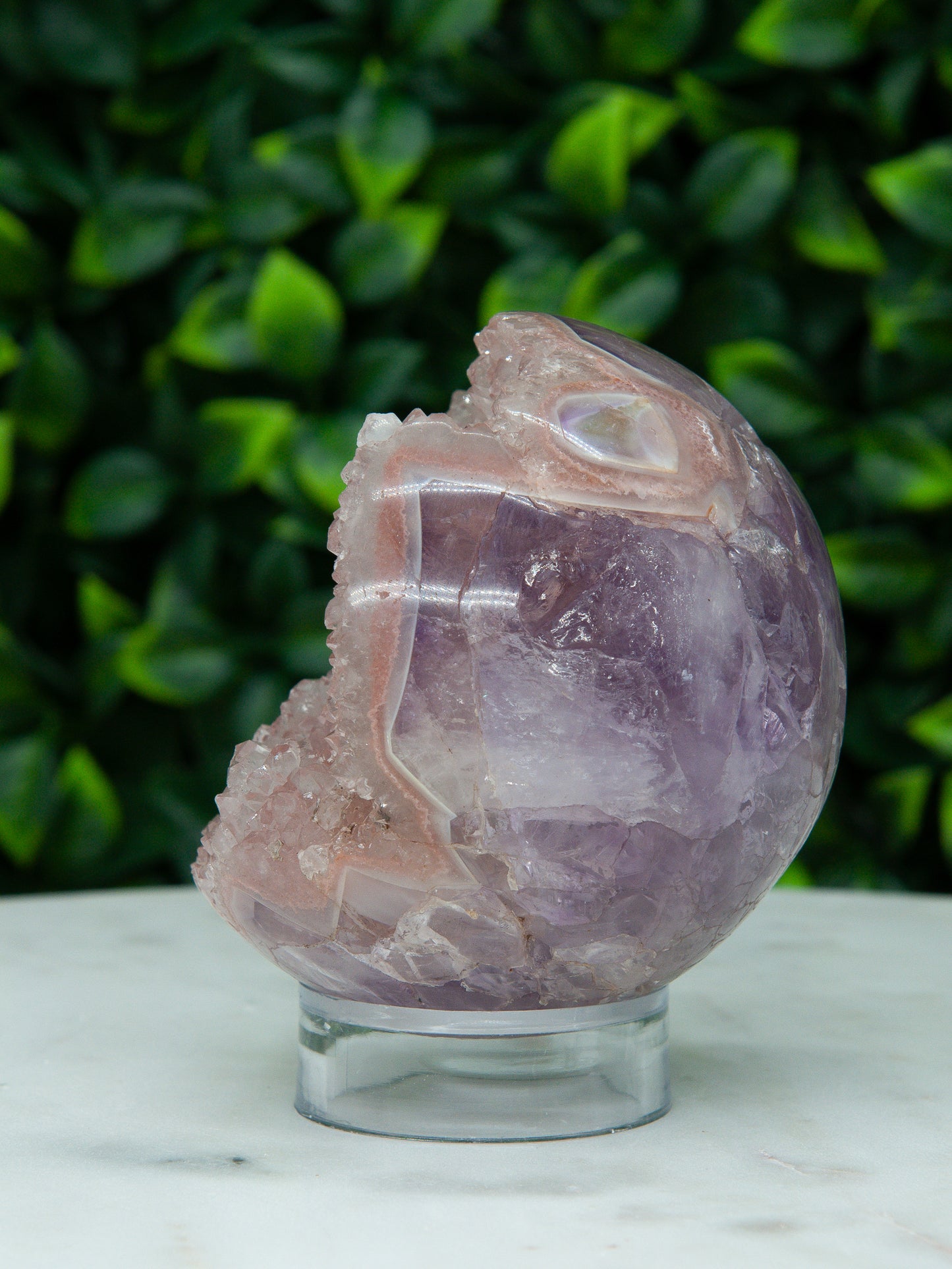 Pink and Purple Amethyst Sphere