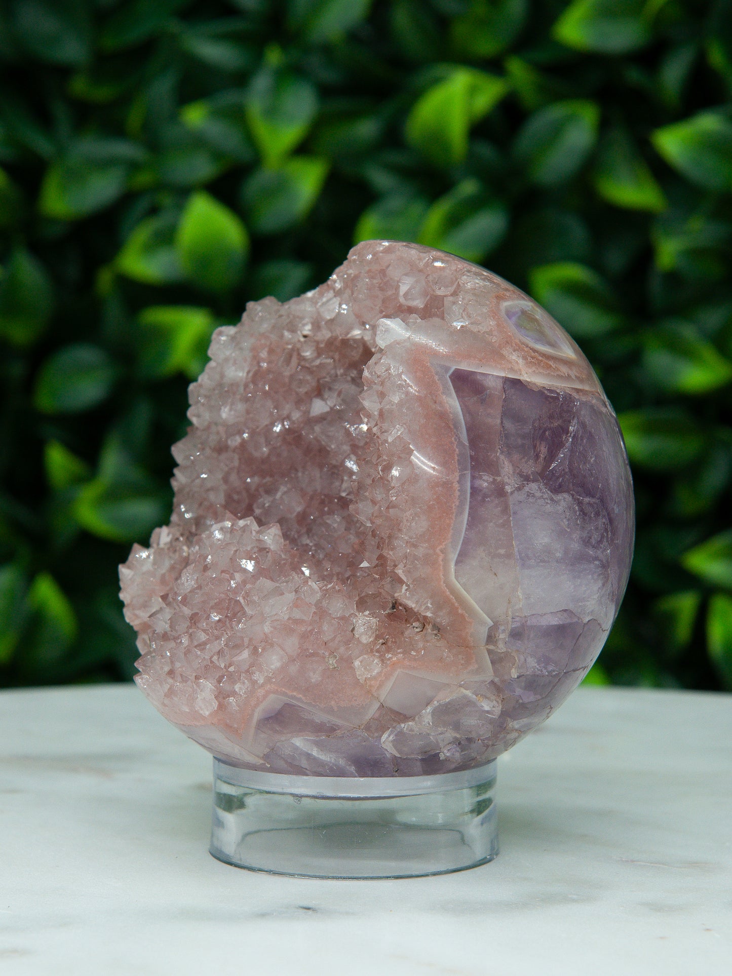 Pink and Purple Amethyst Sphere