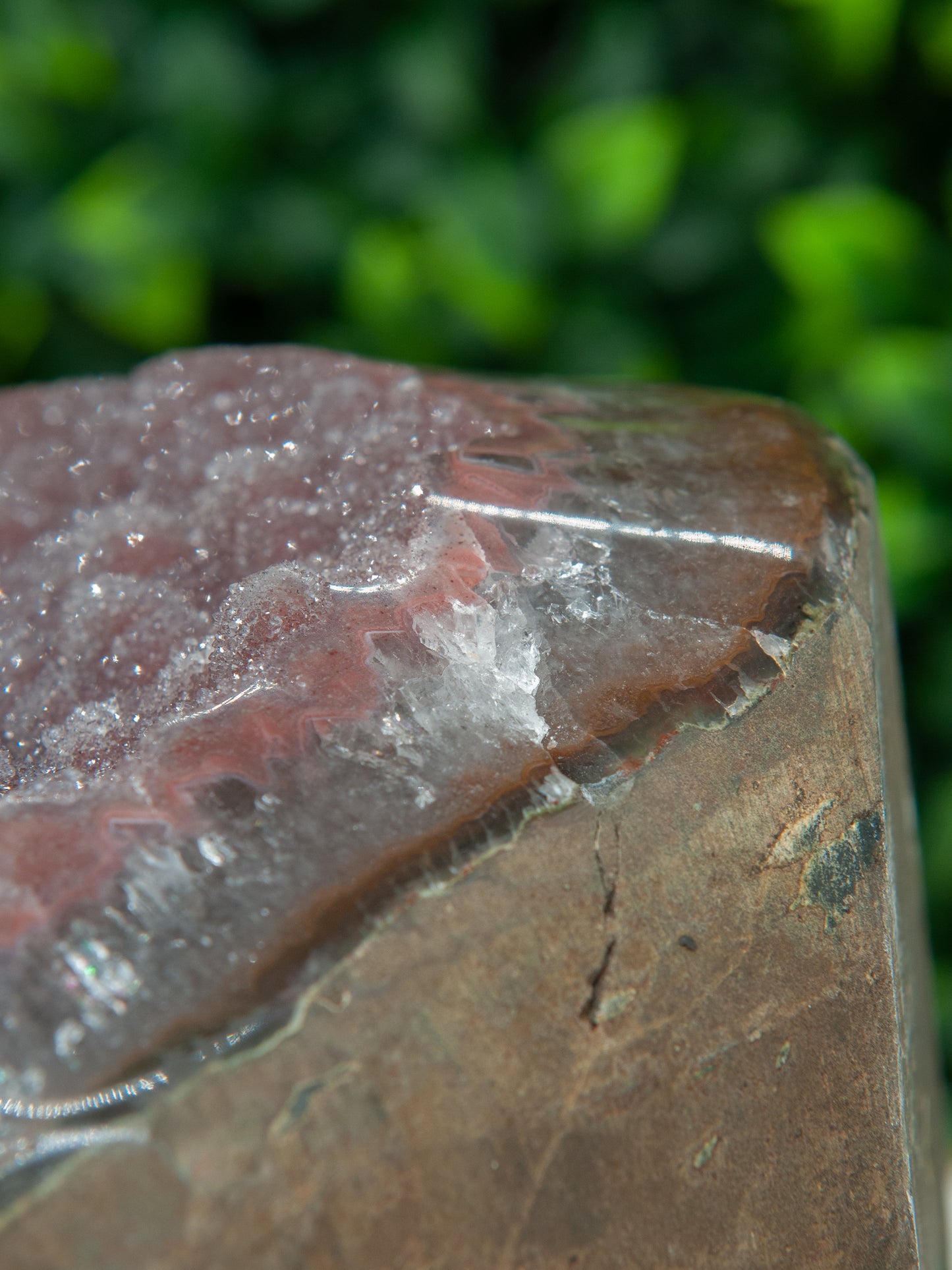 Reddish Pink Rainbow Amethyst Stalactite Statement Piece