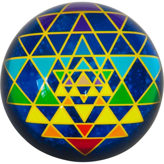 Sri Yantra Glass Paperweight