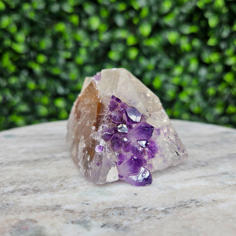 Calcite with Amethyst Freeform