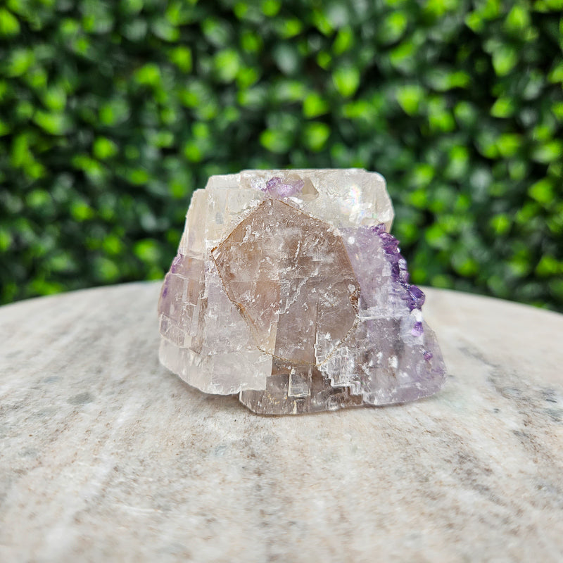 Calcite with Amethyst Freeform