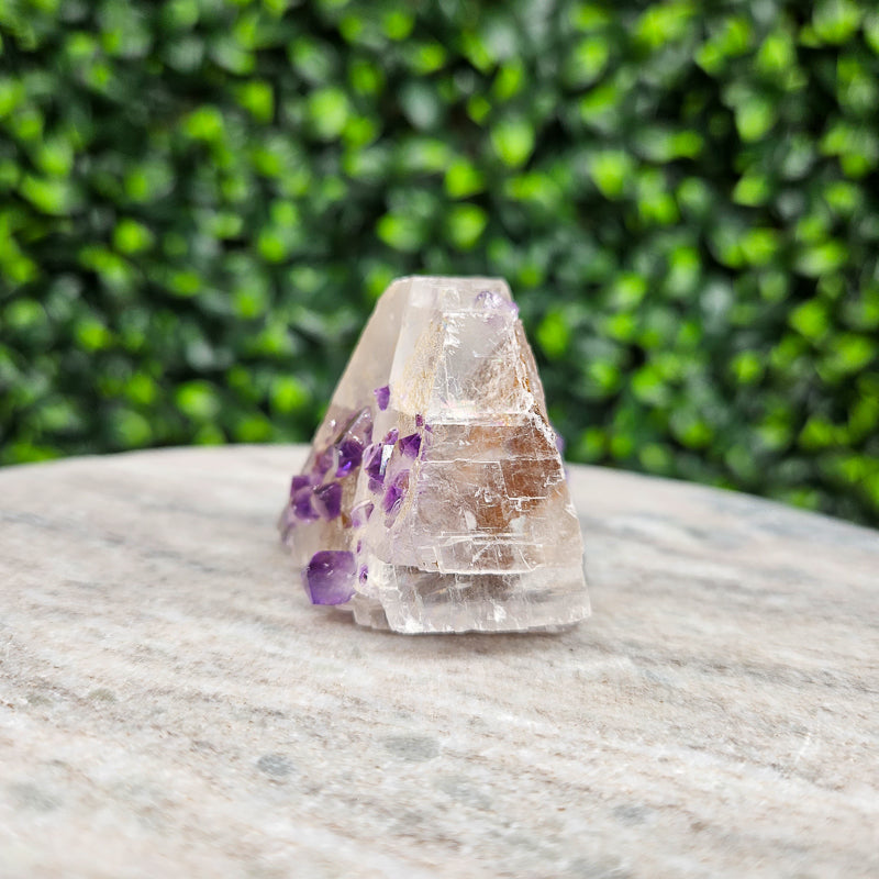 Calcite with Amethyst Freeform