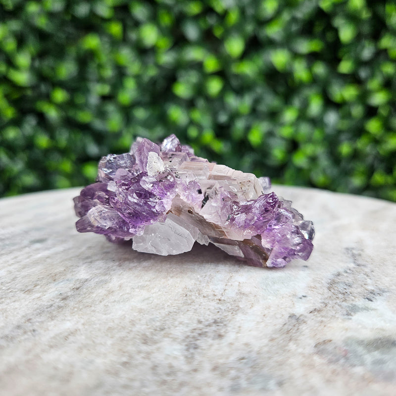 Amethyst with Calcite Freeform