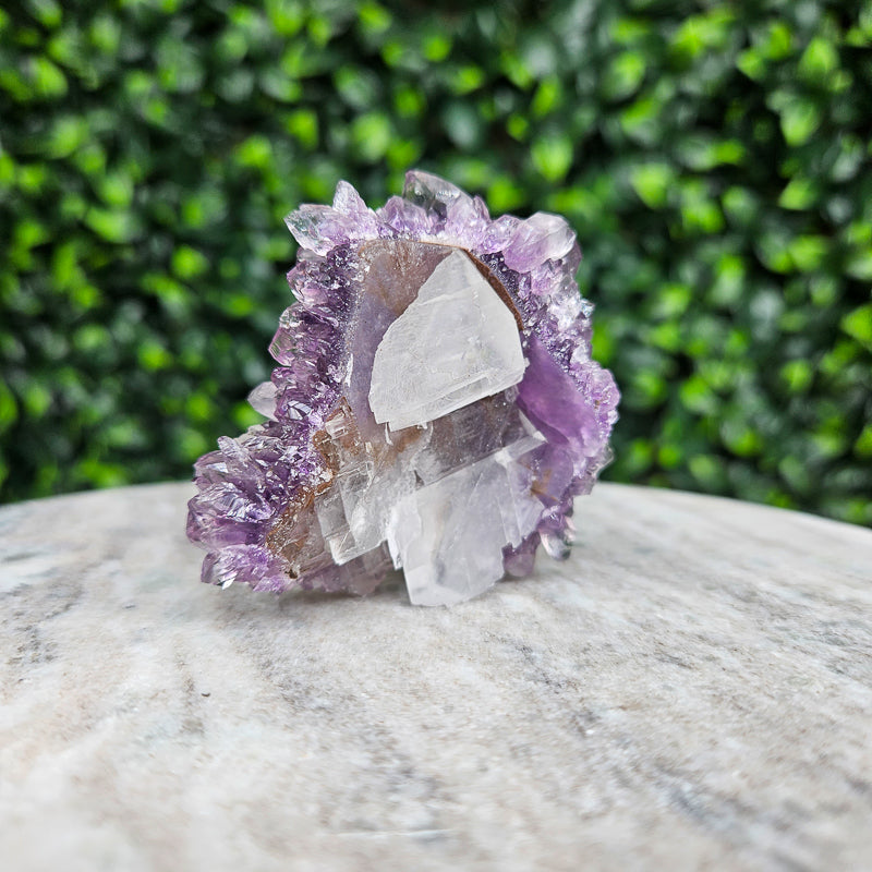 Amethyst with Calcite Freeform