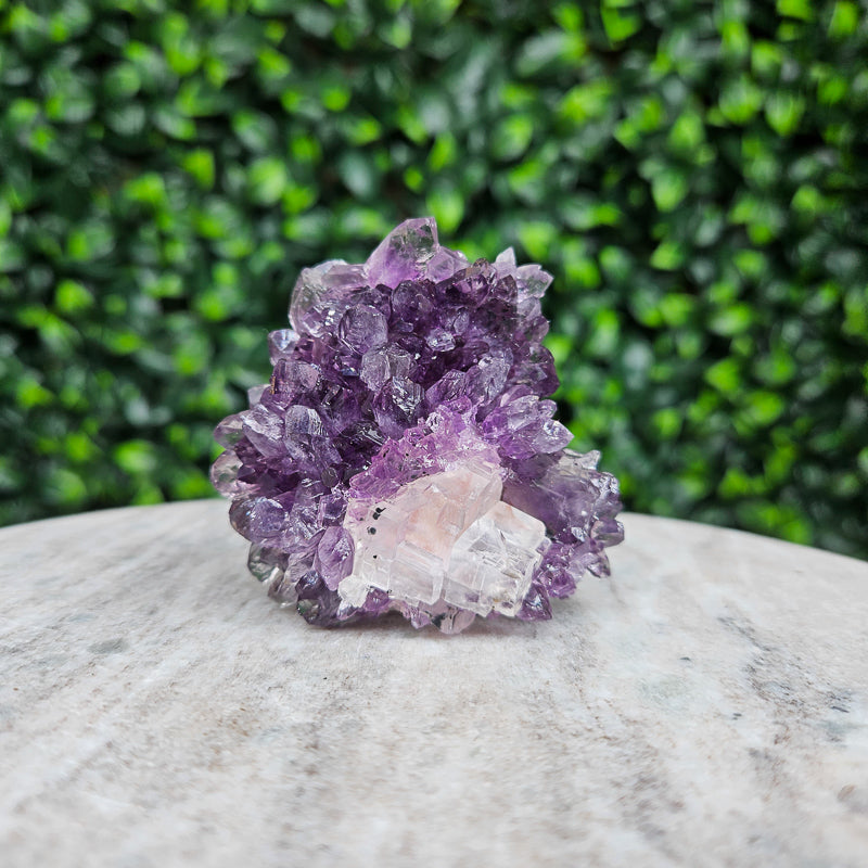 Amethyst with Calcite Freeform