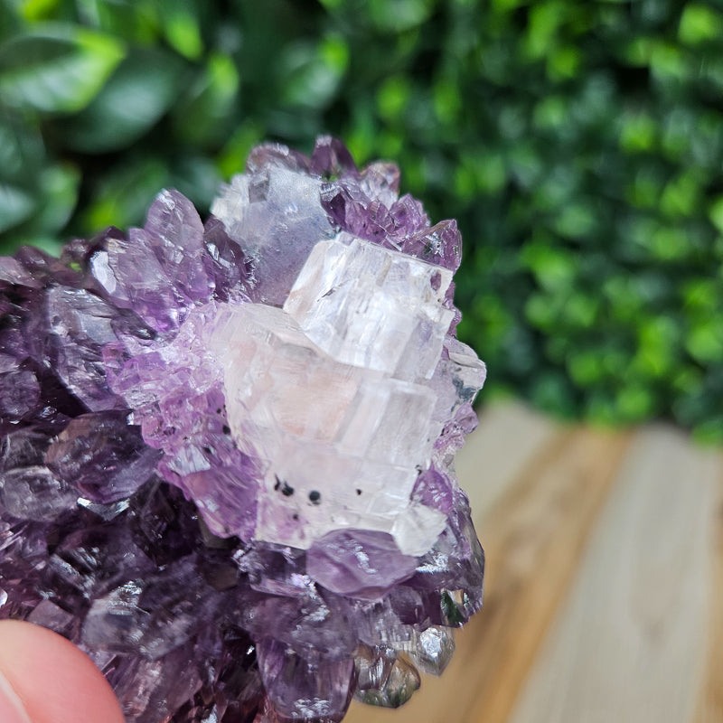 Amethyst with Calcite Freeform