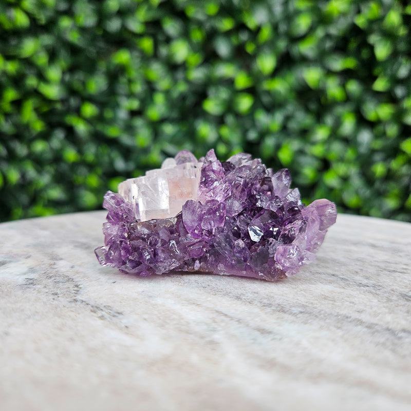 Amethyst with Calcite Freeform