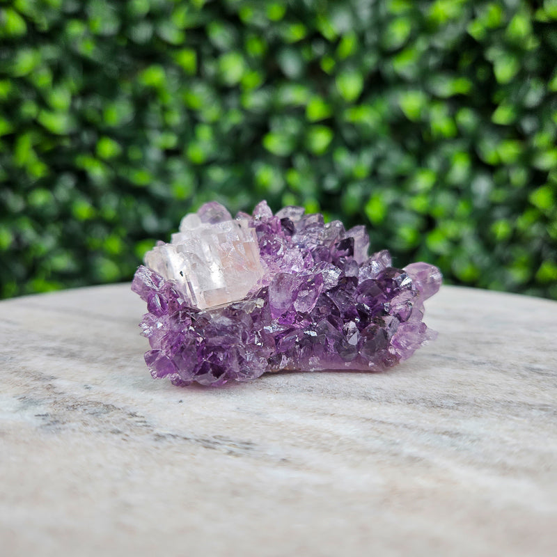 Amethyst with Calcite Freeform