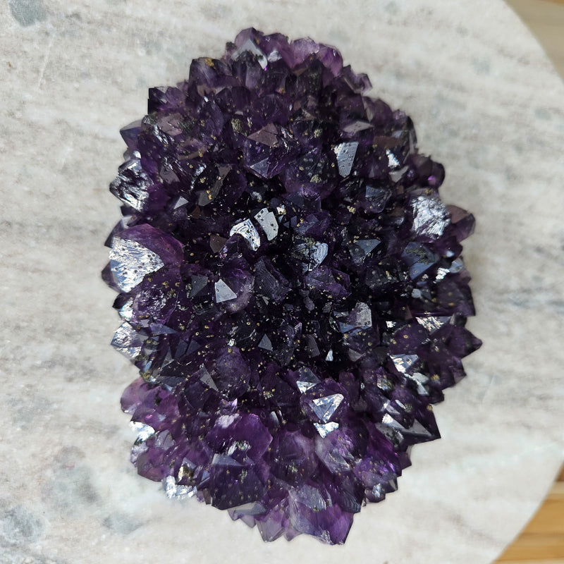 Amethyst with Calcite Flower