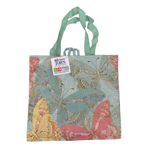 Reusable Shopping Tote Bag with Handles in Assorted Designs