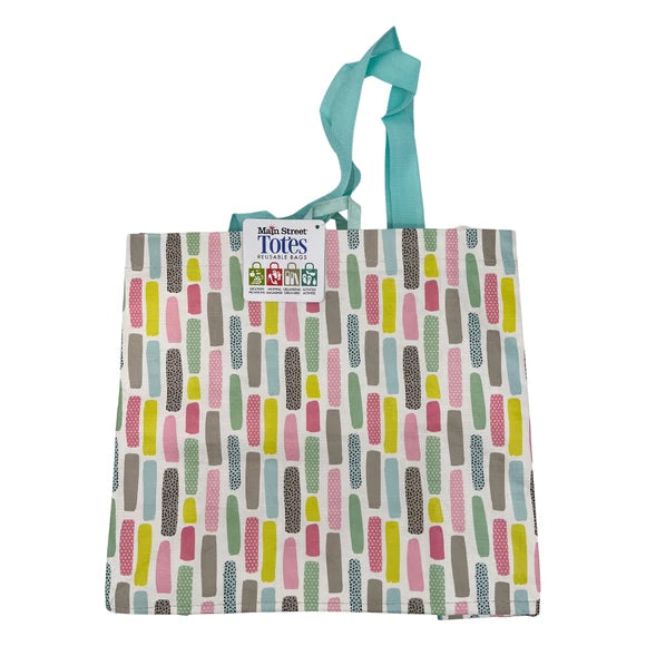 Reusable Shopping Tote Bag with Handles in Assorted Designs