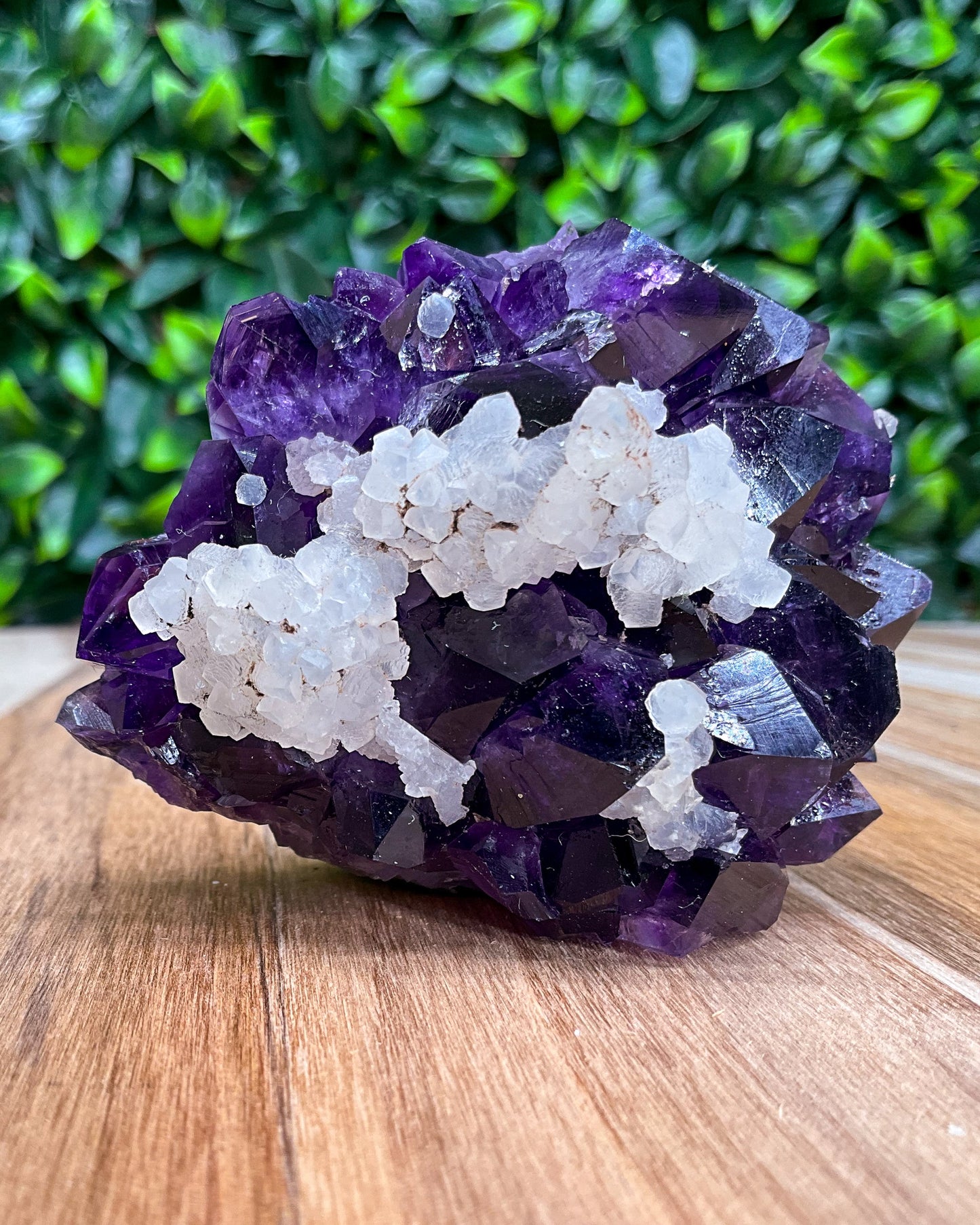 Purple Amethyst with Calcite Freeform