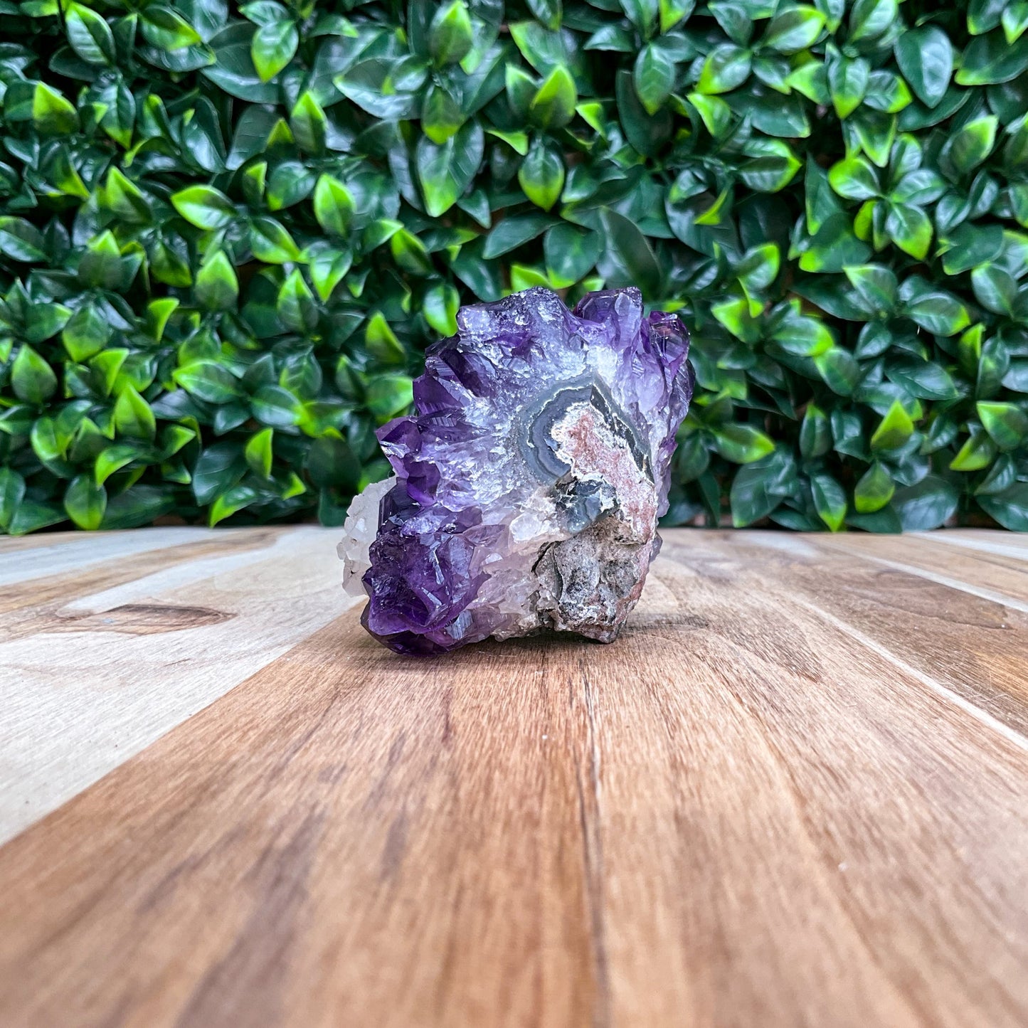 Purple Amethyst with Calcite Freeform