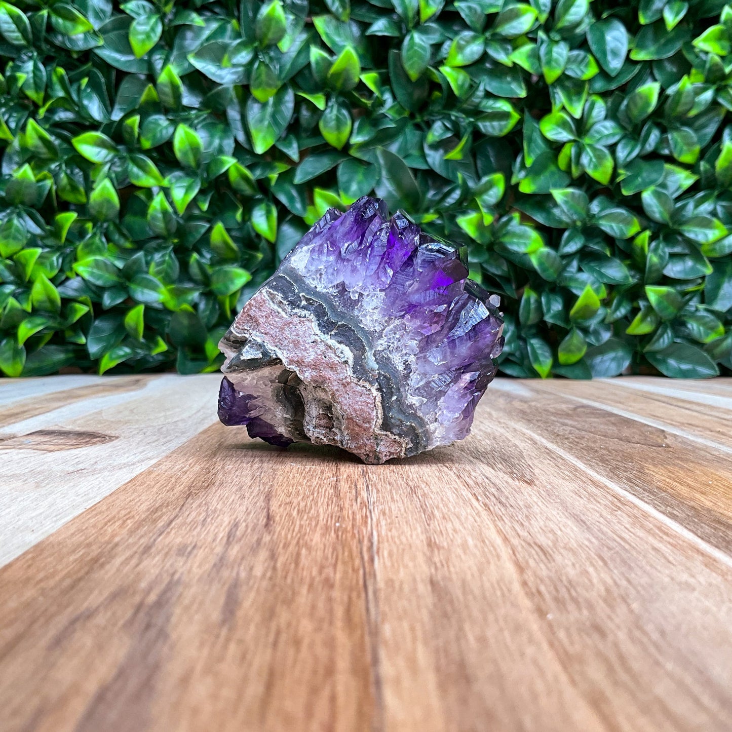 Purple Amethyst with Calcite Freeform